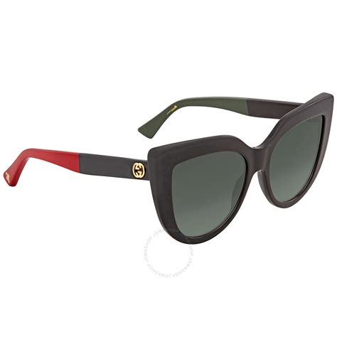 Gucci Green Gradient Cat Eye Ladies Sunglasses GG0164S 003 53.